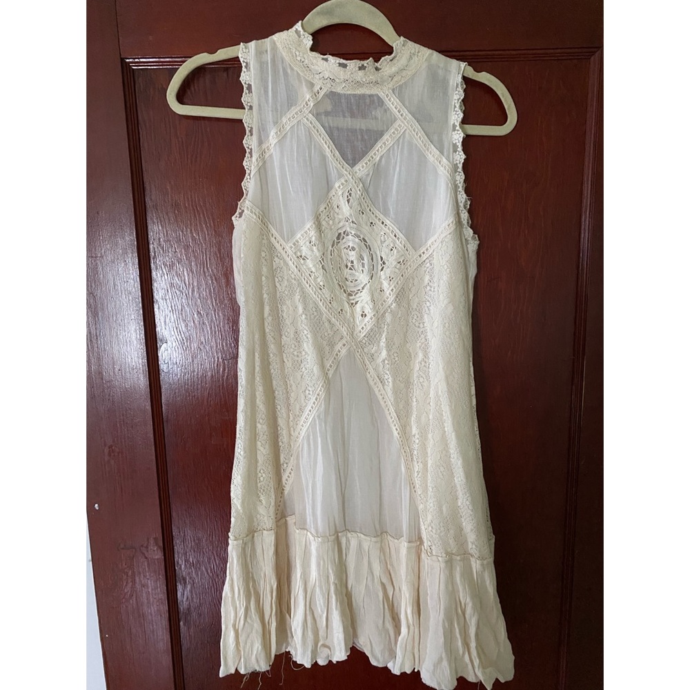 free people Offwhite Lace Mini Dress size XS